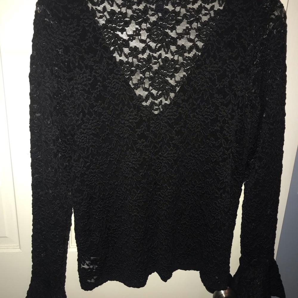 American Eagle NWOT black lace top, size L